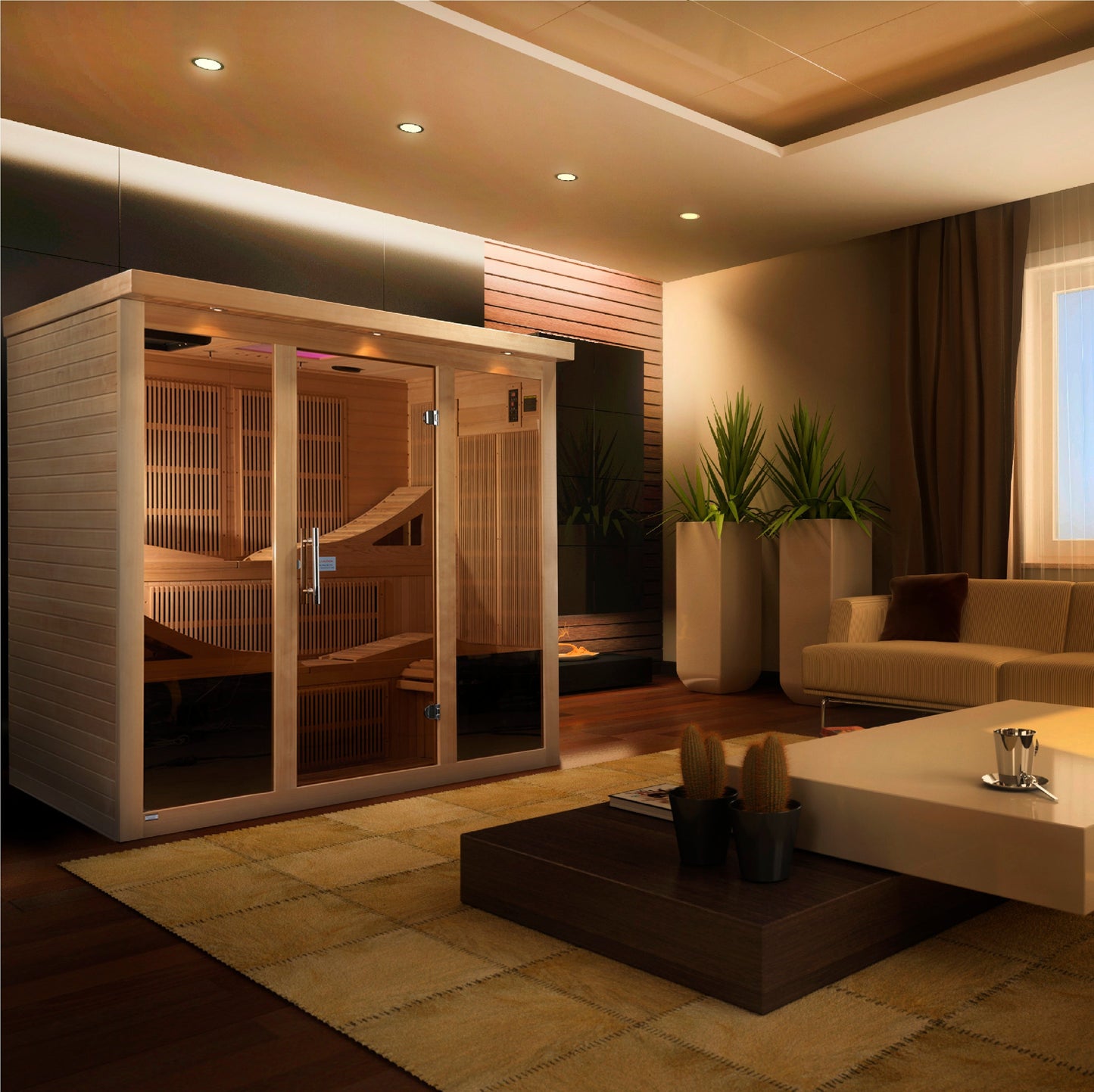Aura Monaco sauna detail