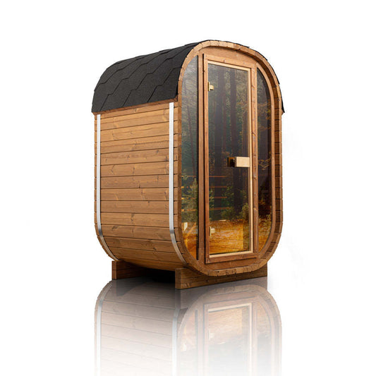 Aura Auris One outdoor cedar sauna exterior