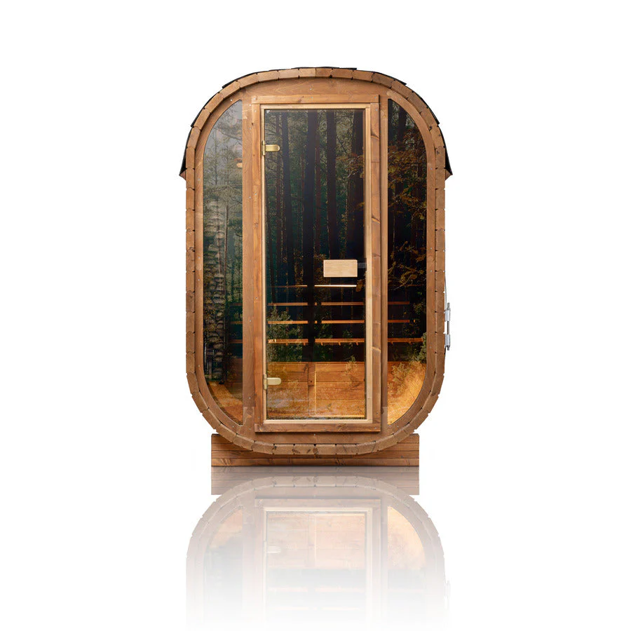 Aura Auris One cedar sauna front view
