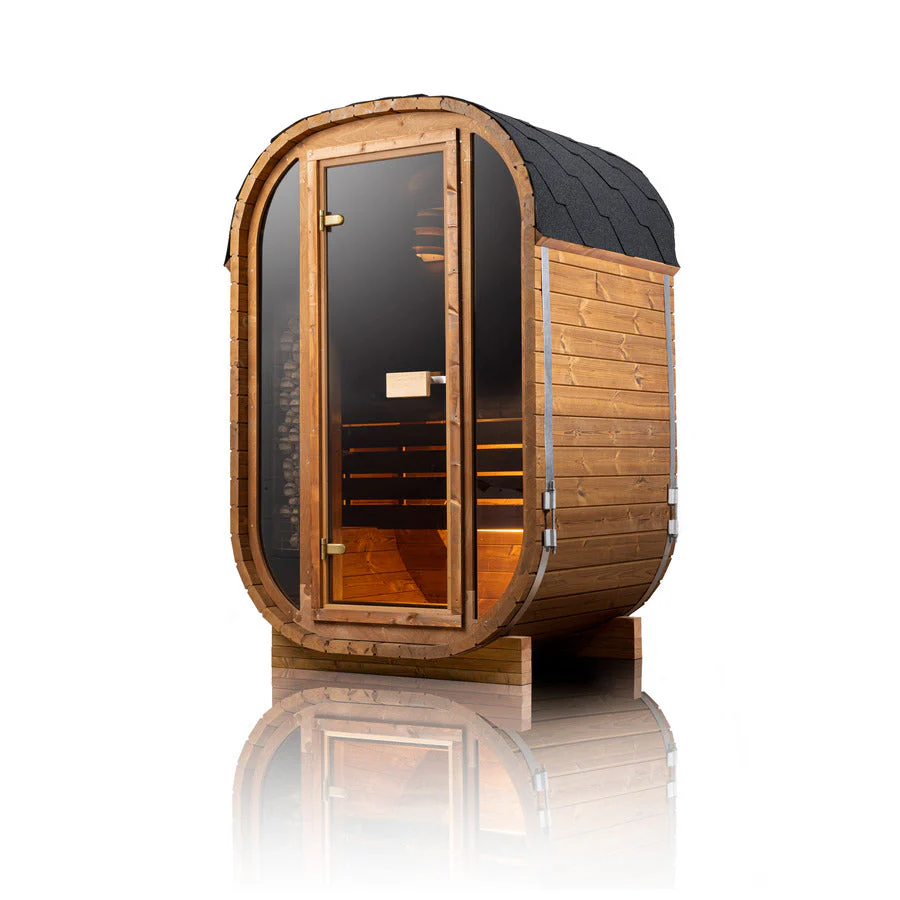 Aura Auris One cedar sauna side profile