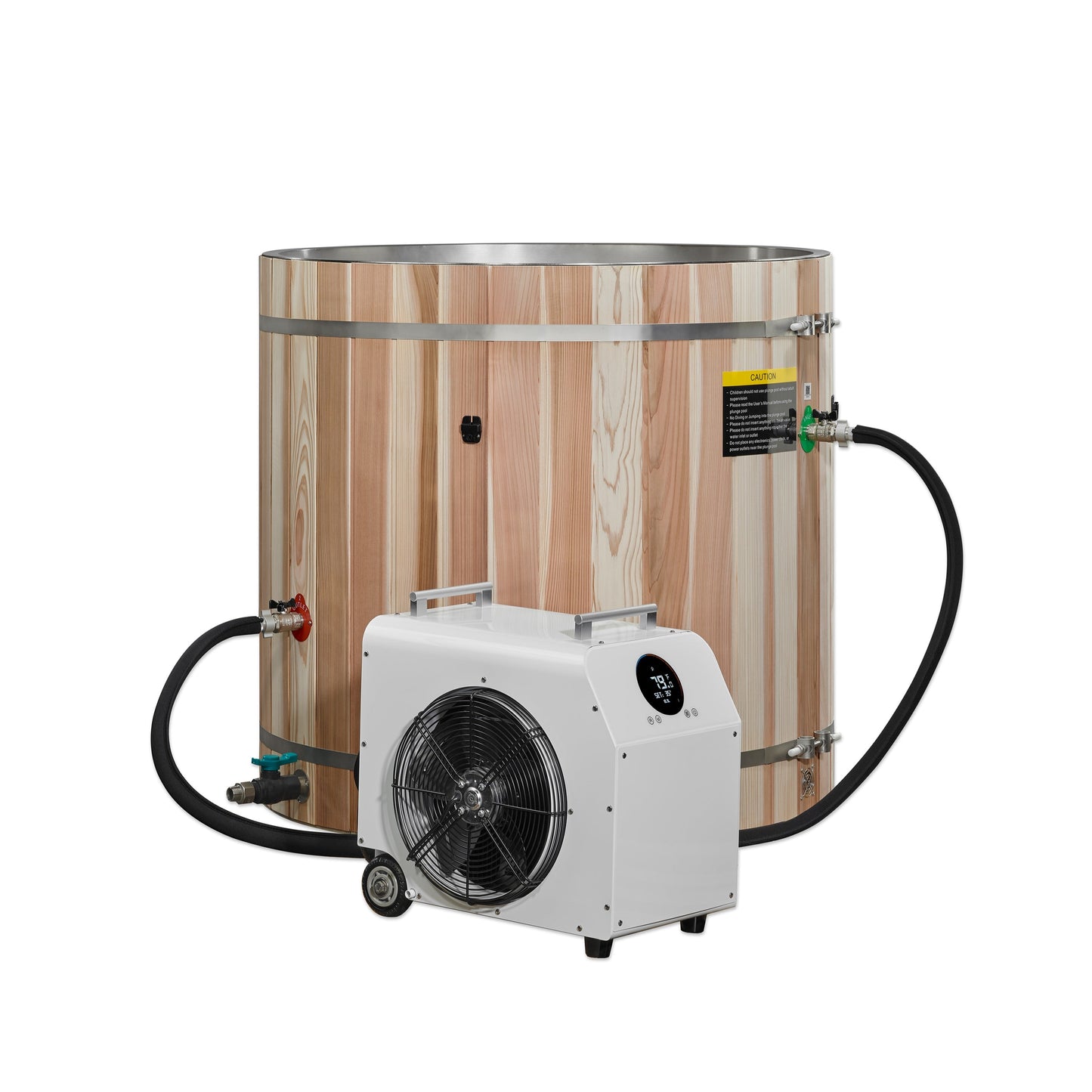 Aura Cold Plunge Stainless Barrel — With Chiller