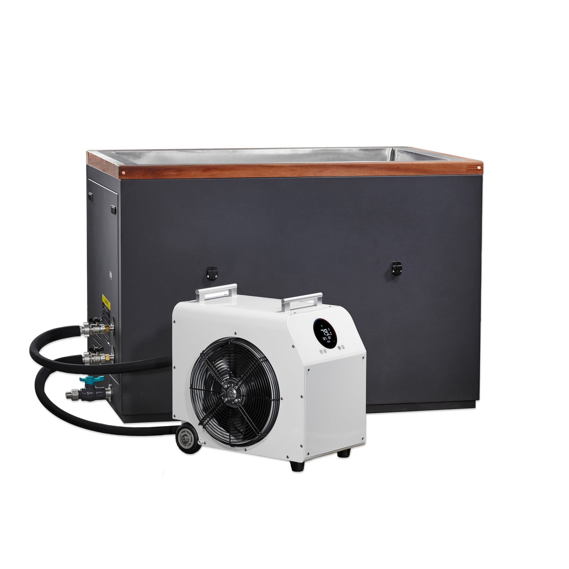 Aura Cuboid XL cold plunge with chiller and valves