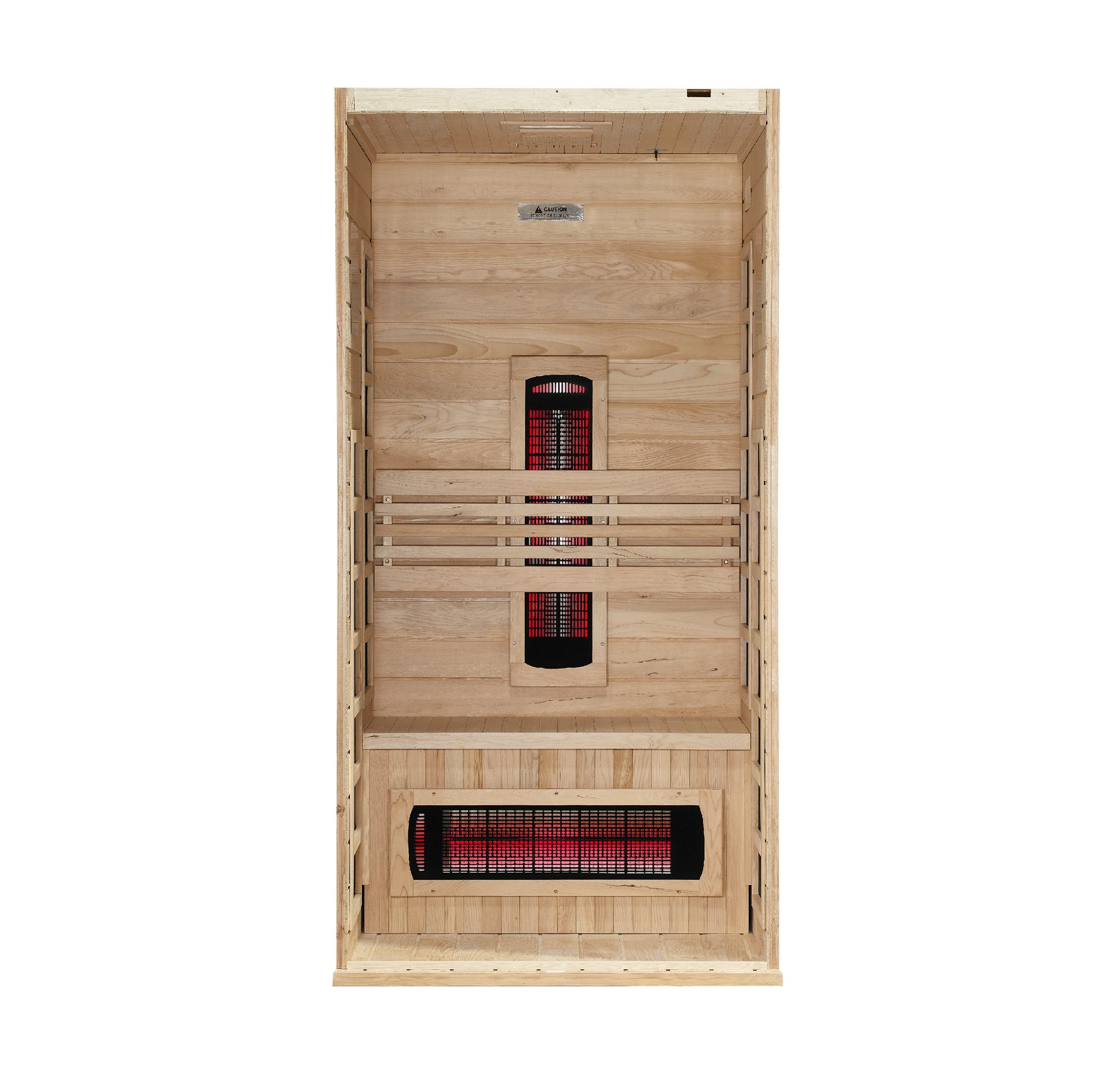 Aura Martin sauna interior without front wall