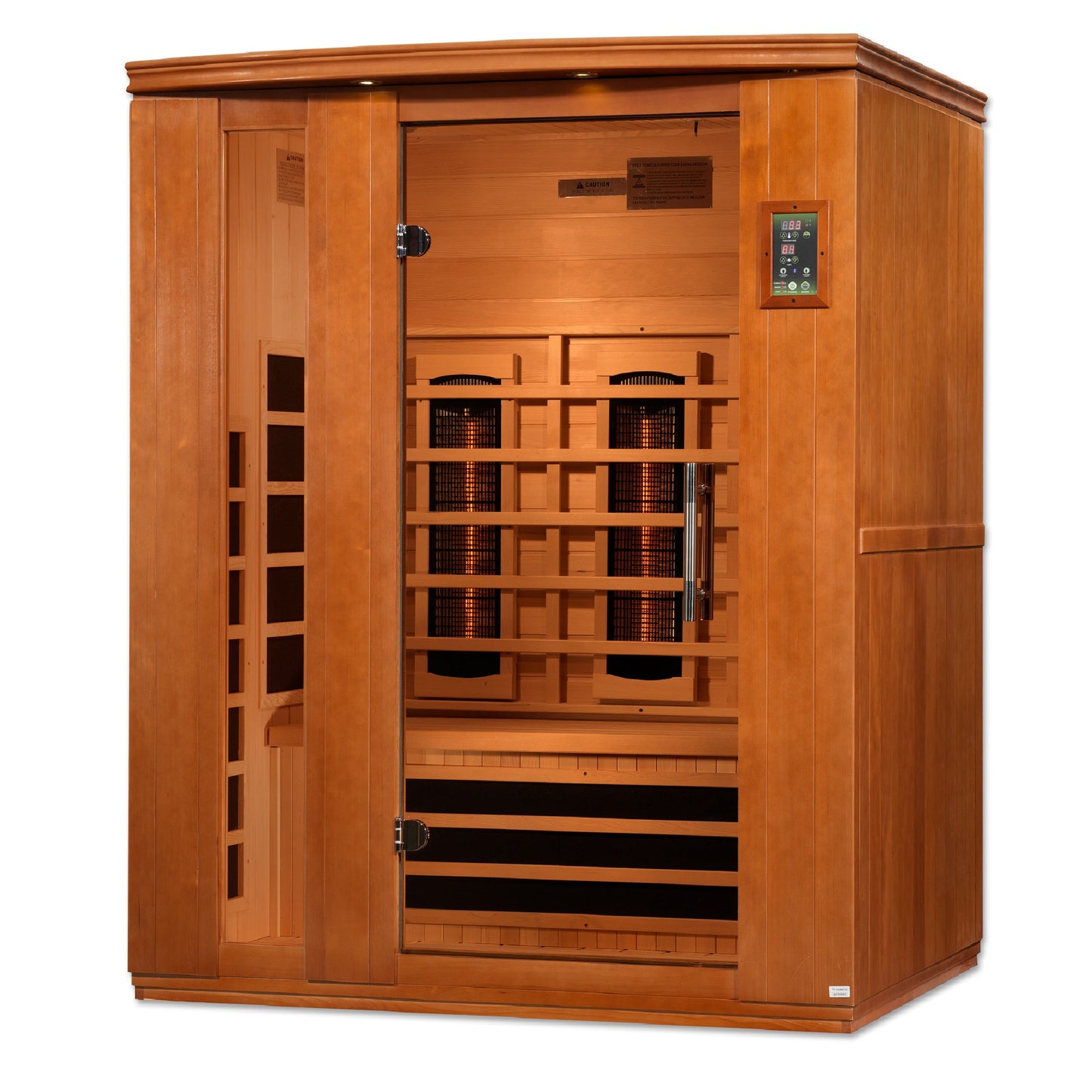 Aura Lugano sauna interior angle