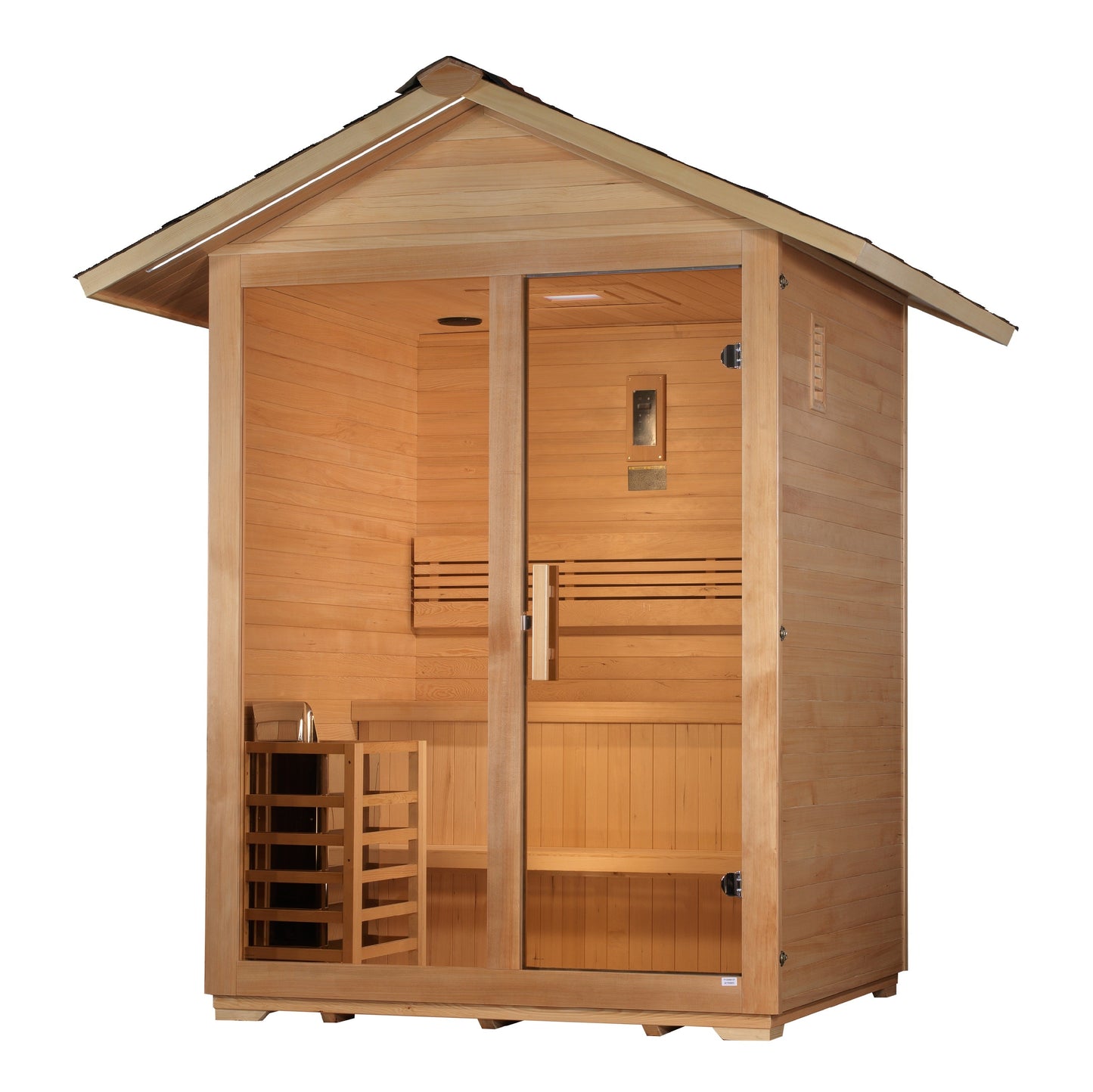 Aura Arlberg outdoor sauna front view