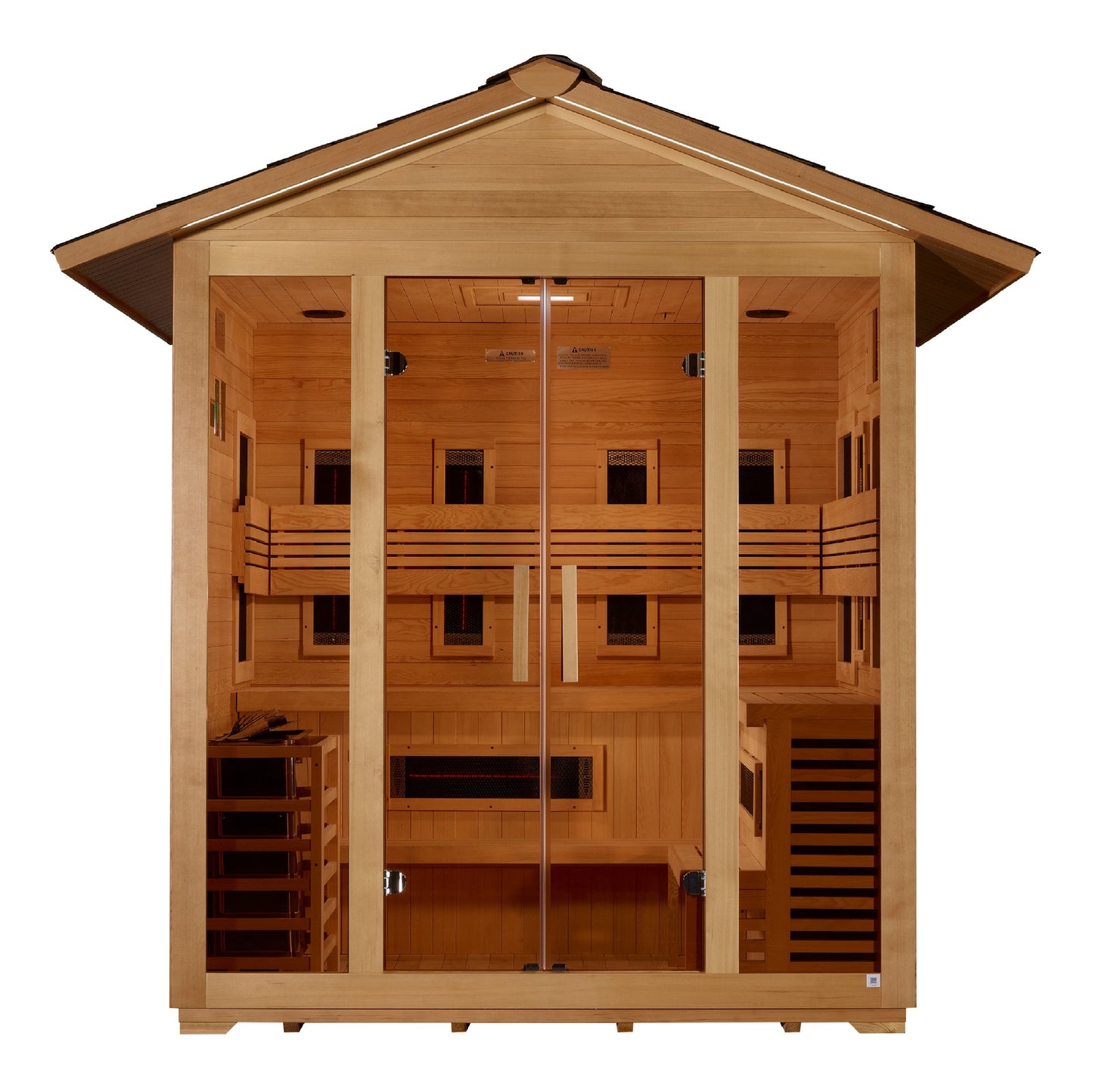 Aura Gargellen hybrid outdoor sauna view