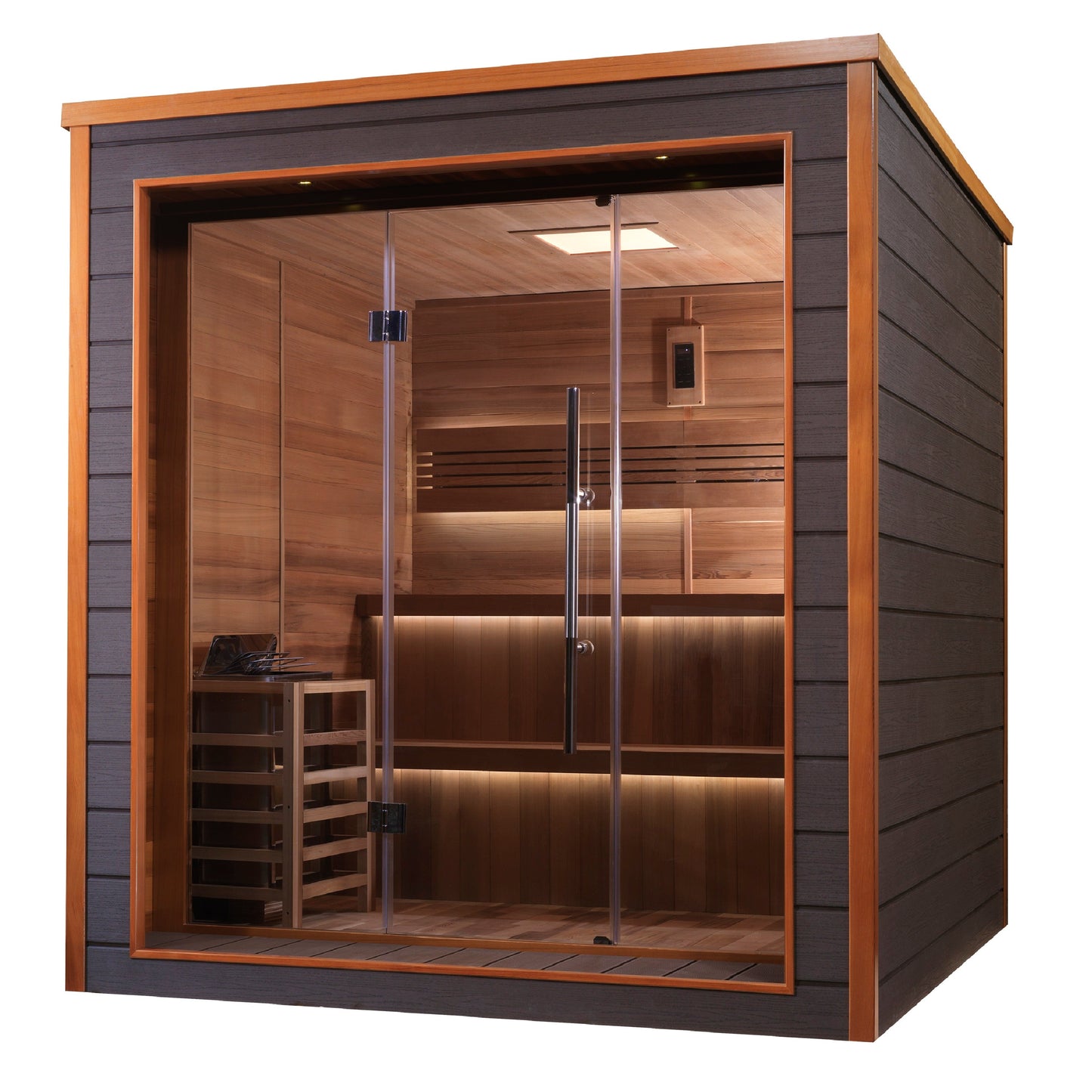 Aura Bergen outdoor sauna view