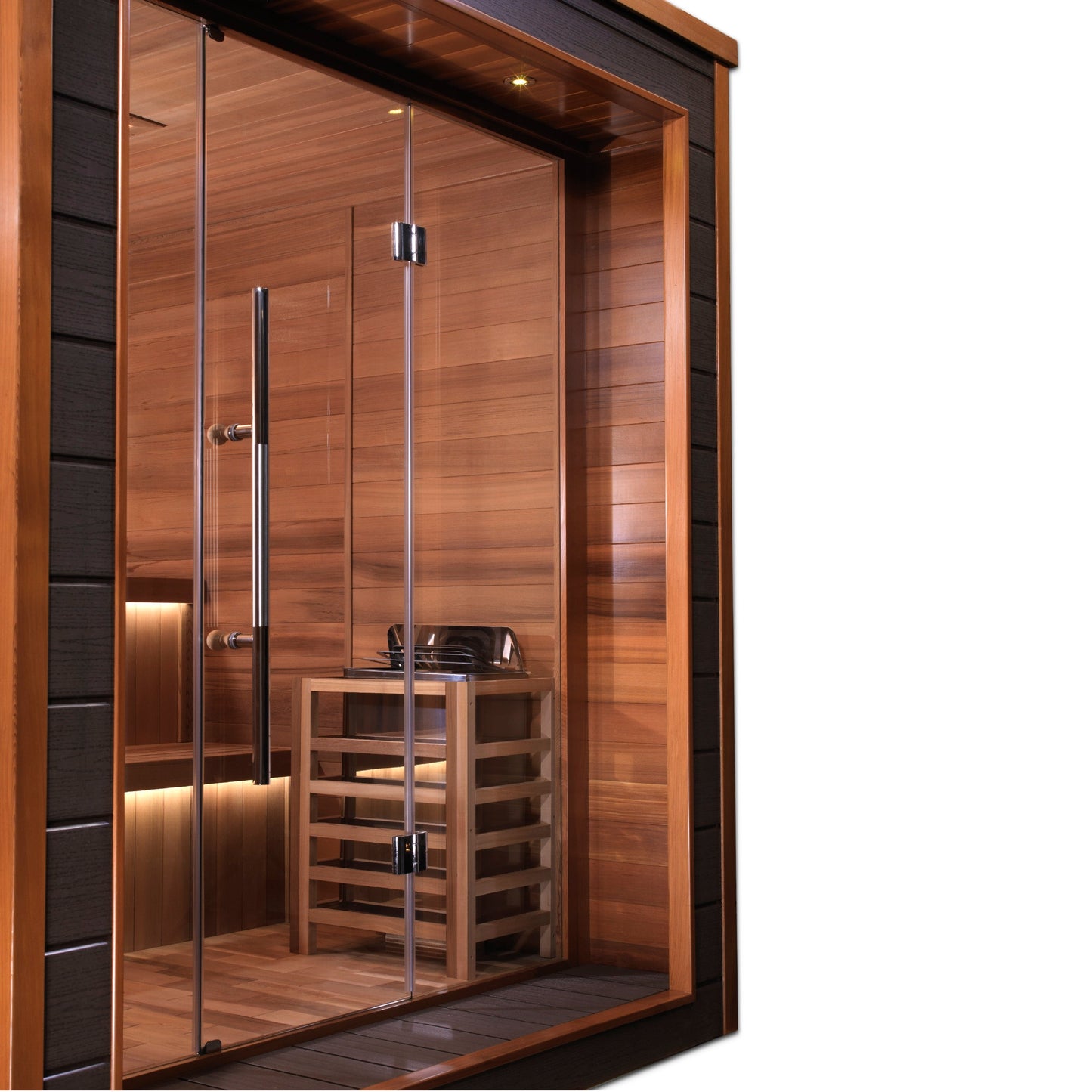 Aura Bergen outdoor sauna interior
