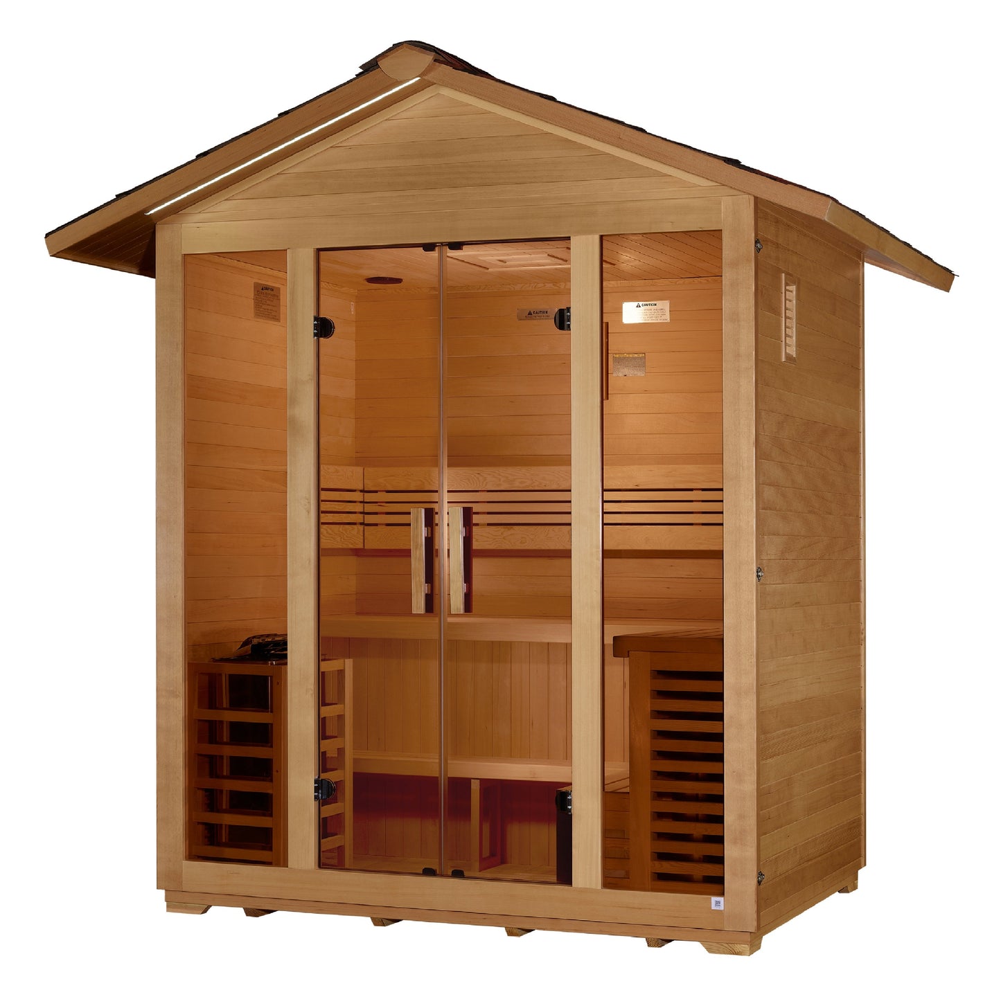 Aura Vorarlberg outdoor sauna interior view