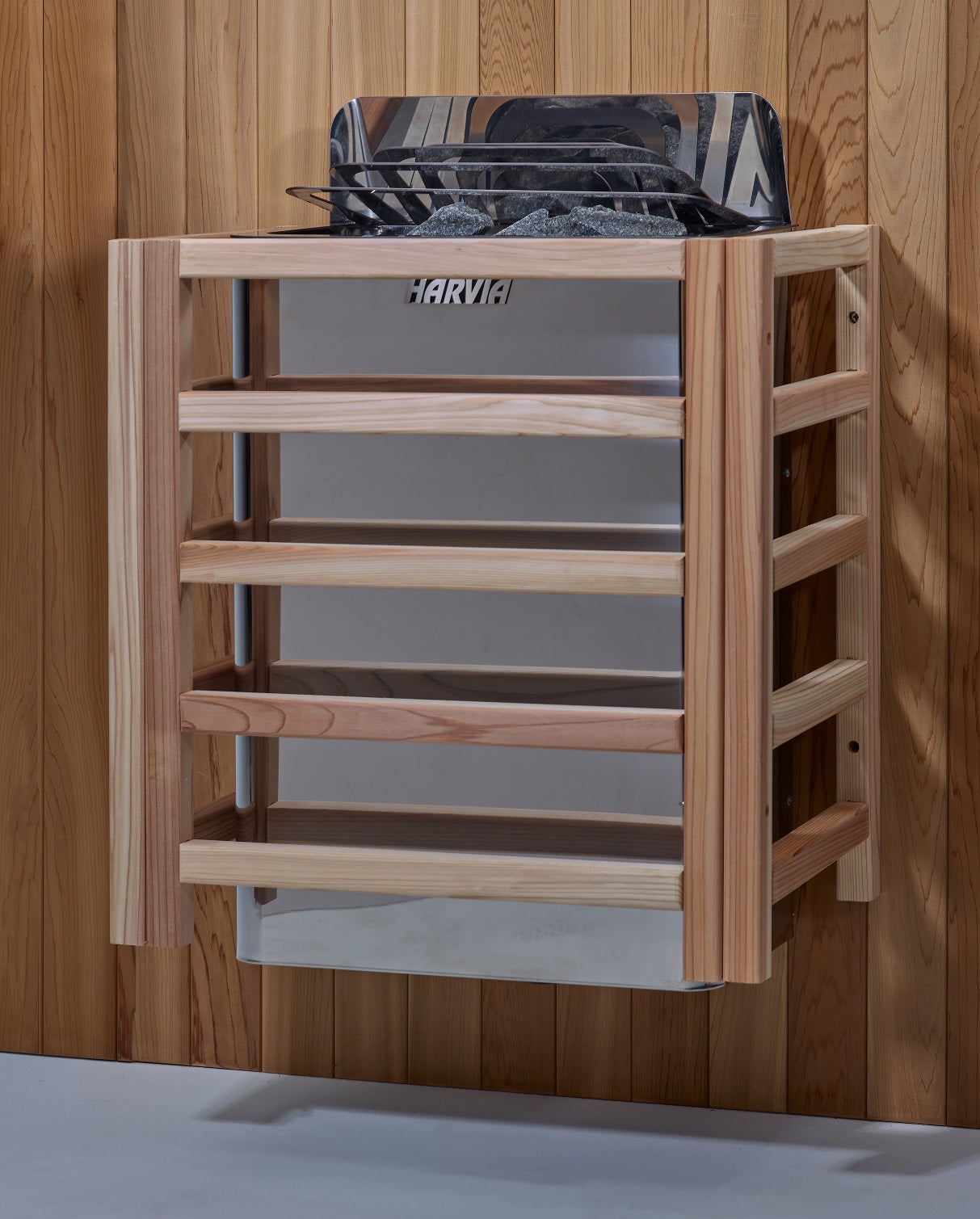 Harvia 6kW electric sauna stove installed