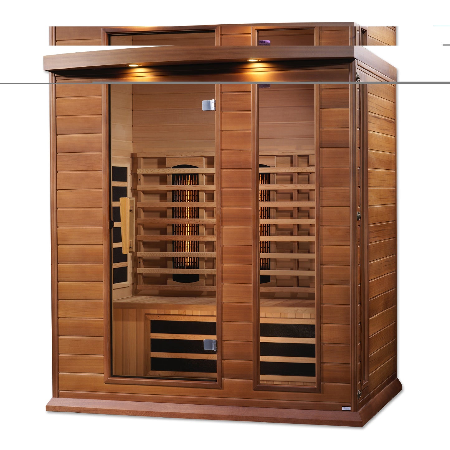 Aura Cedar 3-person sauna interior