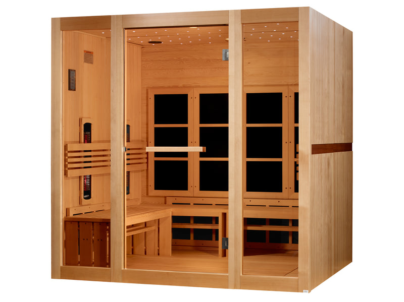 Aura 8-Person Infrared Sauna — Right Interior View