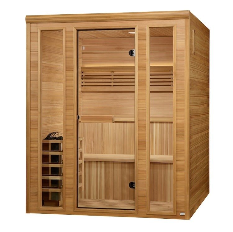 Aura Engelberg 6-Person Traditional Steam Sauna — front angle