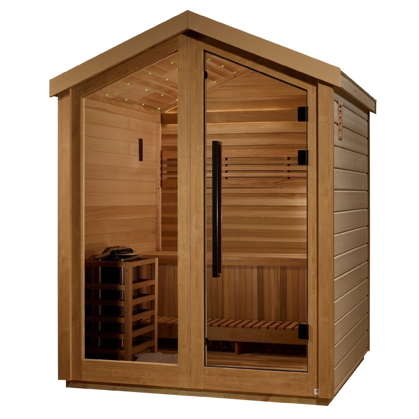 Aura Savonlinna 3-Person Outdoor Traditional Steam Sauna — interior